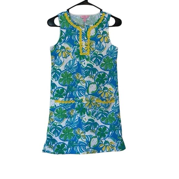 Lilly Pulitzer Girl’s Knit Shift Dress Sweet and Sour Size XL (12-14) Preppy - Picture 1 of 8